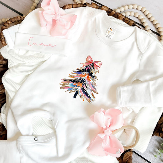 Watercolor Christmas Onesie